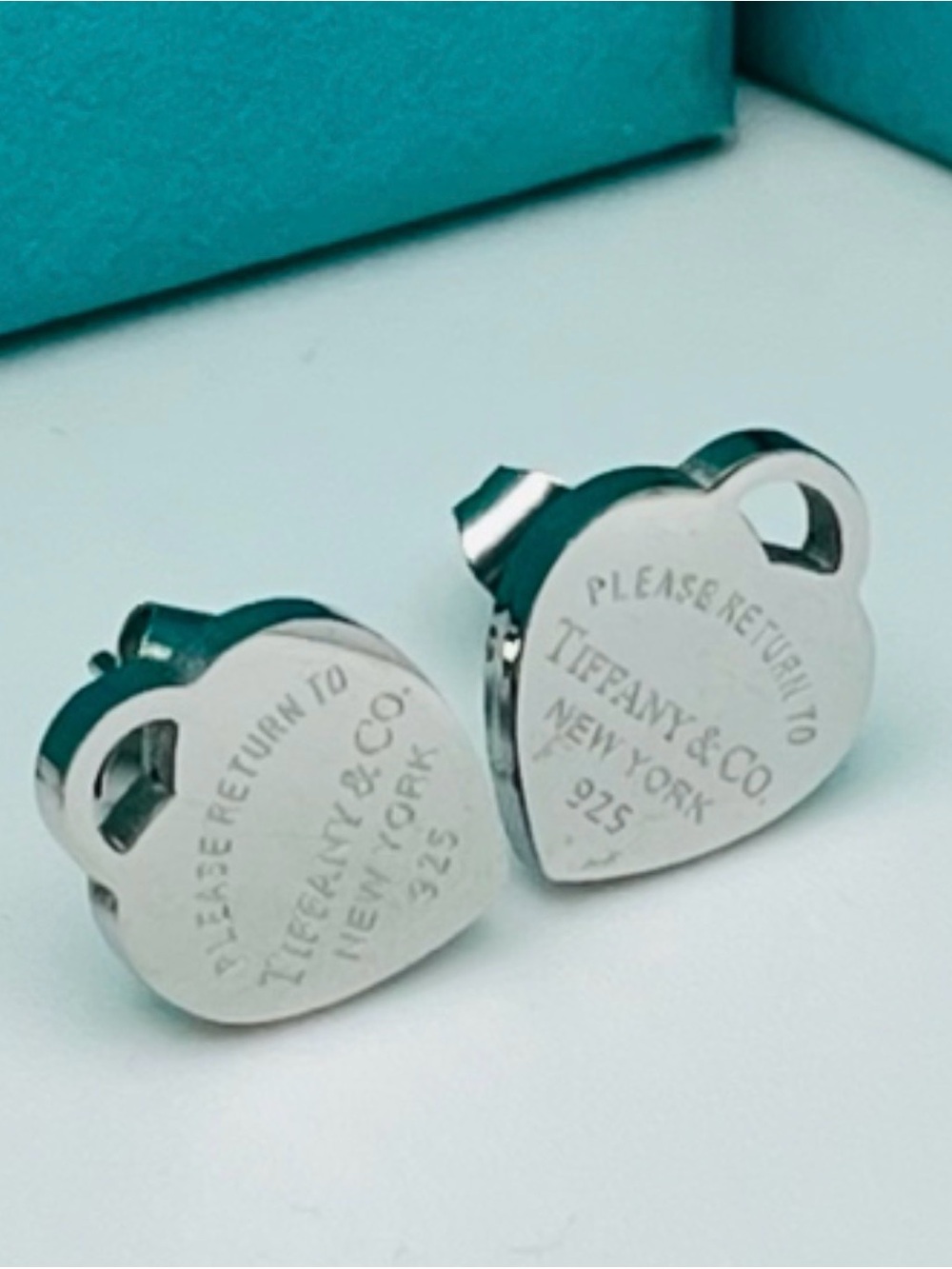Silver-Tone Small Heart Stud Earrings